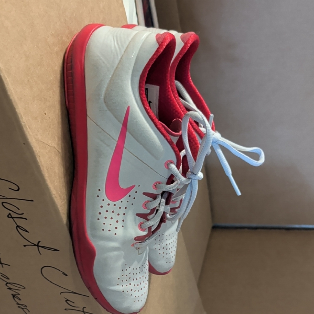 Nike White and Red Sneakers
